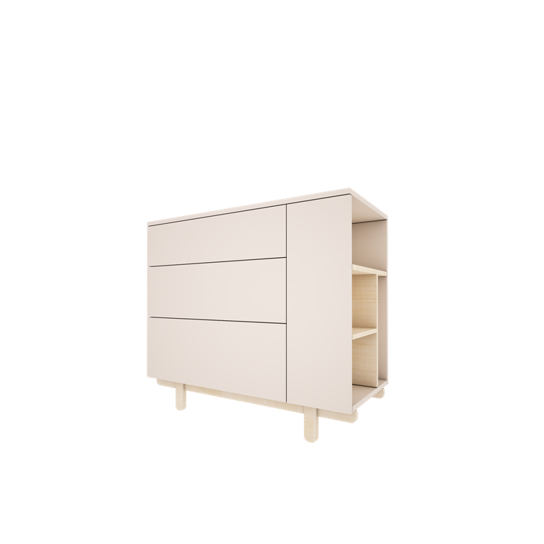 Handmade Classic Scandi Chest of Drawers - Cashmere