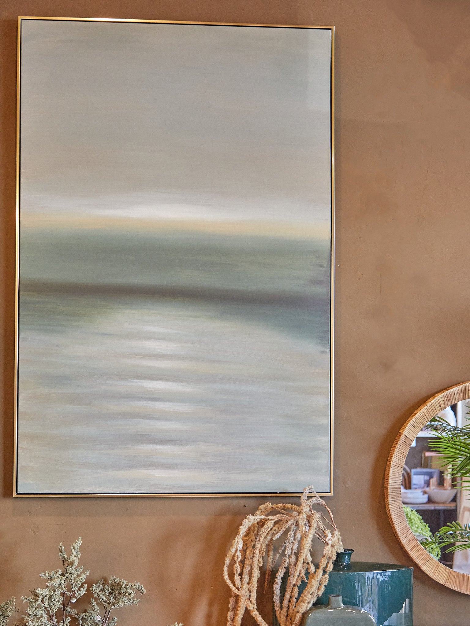 Distort Abstract Framed Canvas