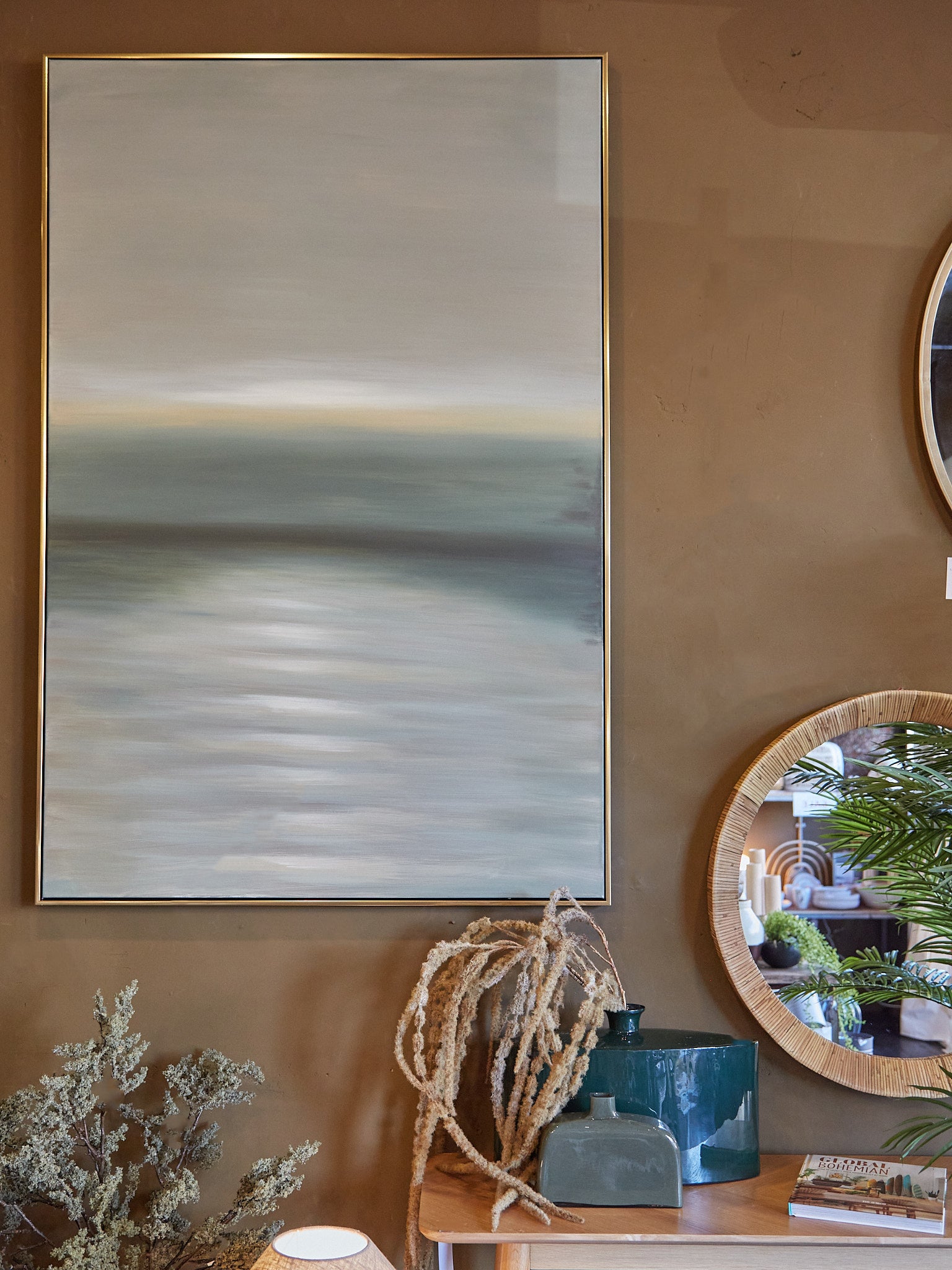 Distort Abstract Framed Canvas