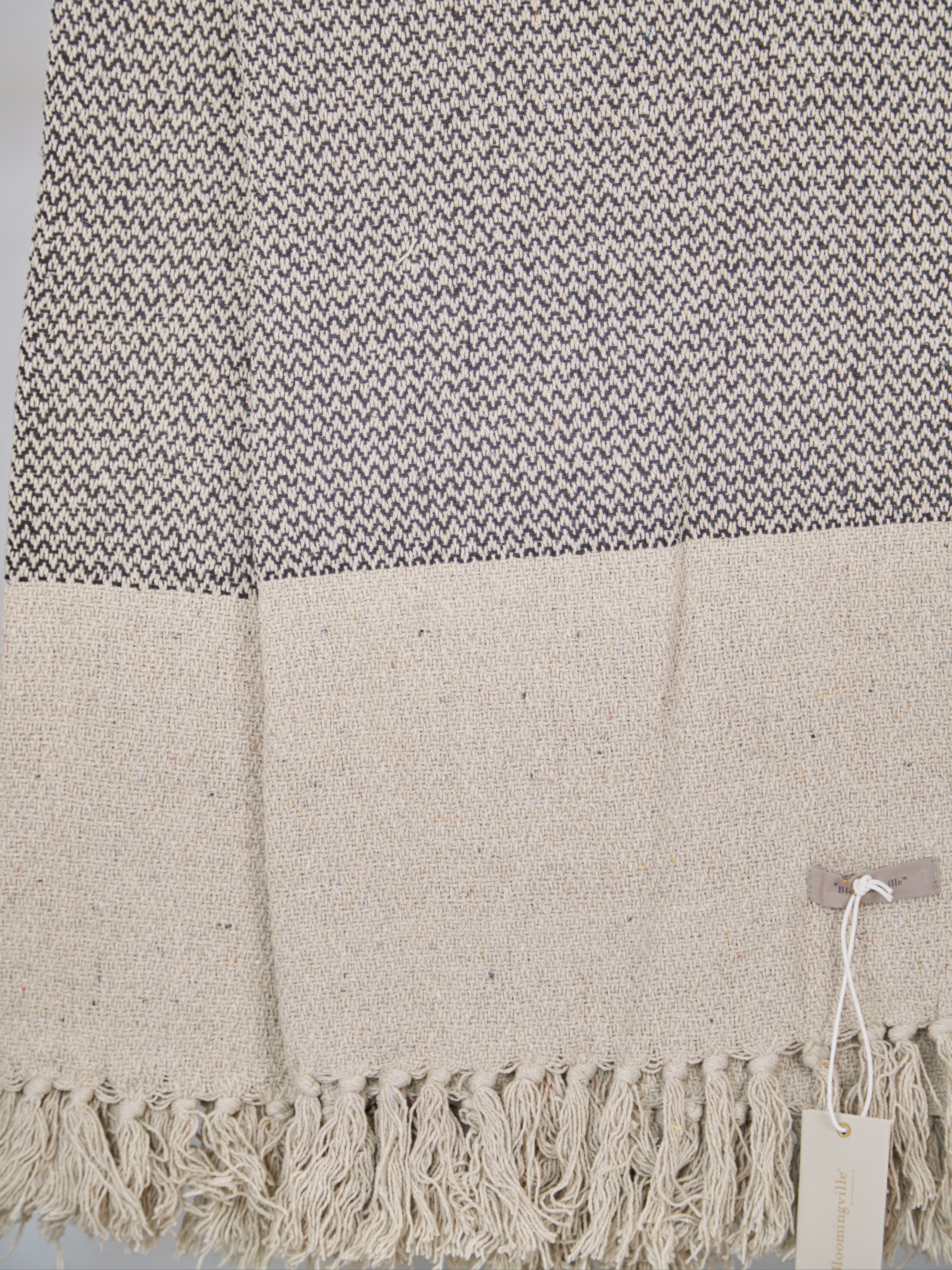 Matt Dark Grey Recycled Cotton Throw