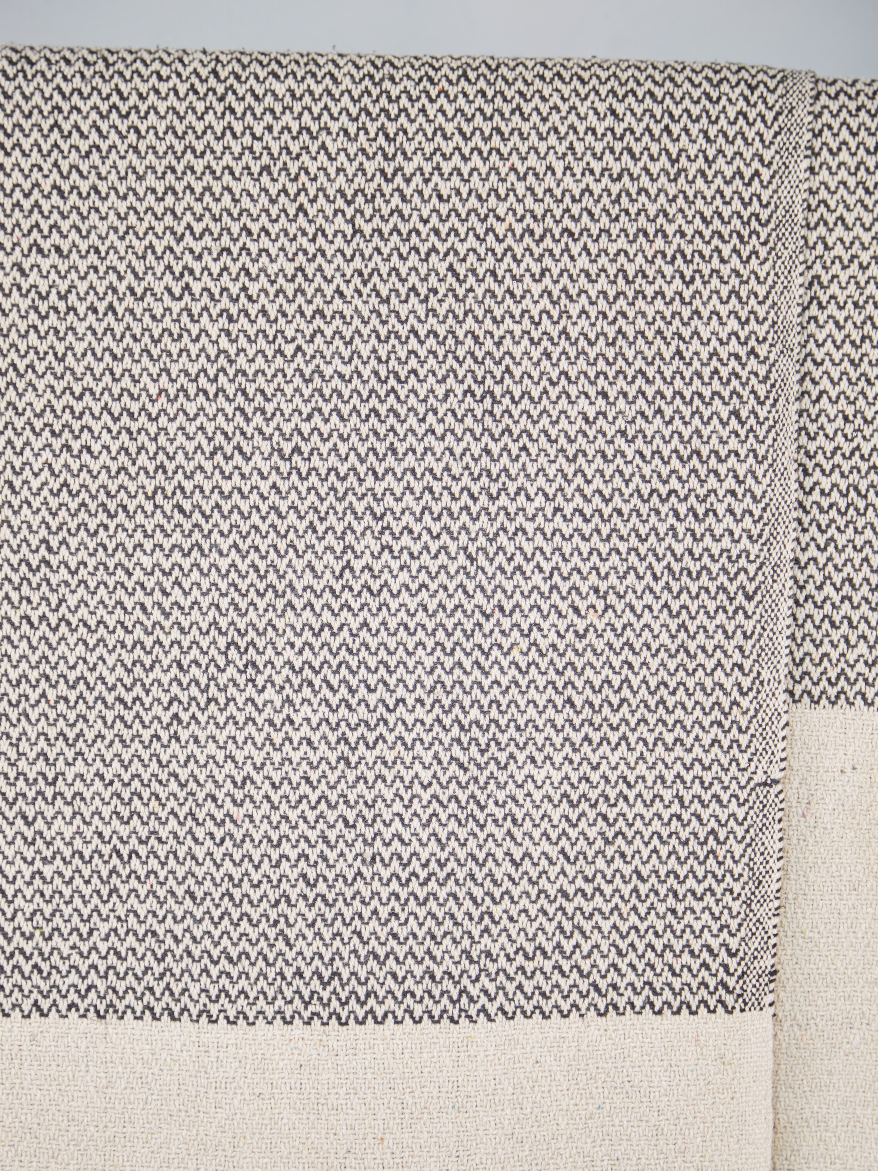 Matt Dark Grey Recycled Cotton Throw