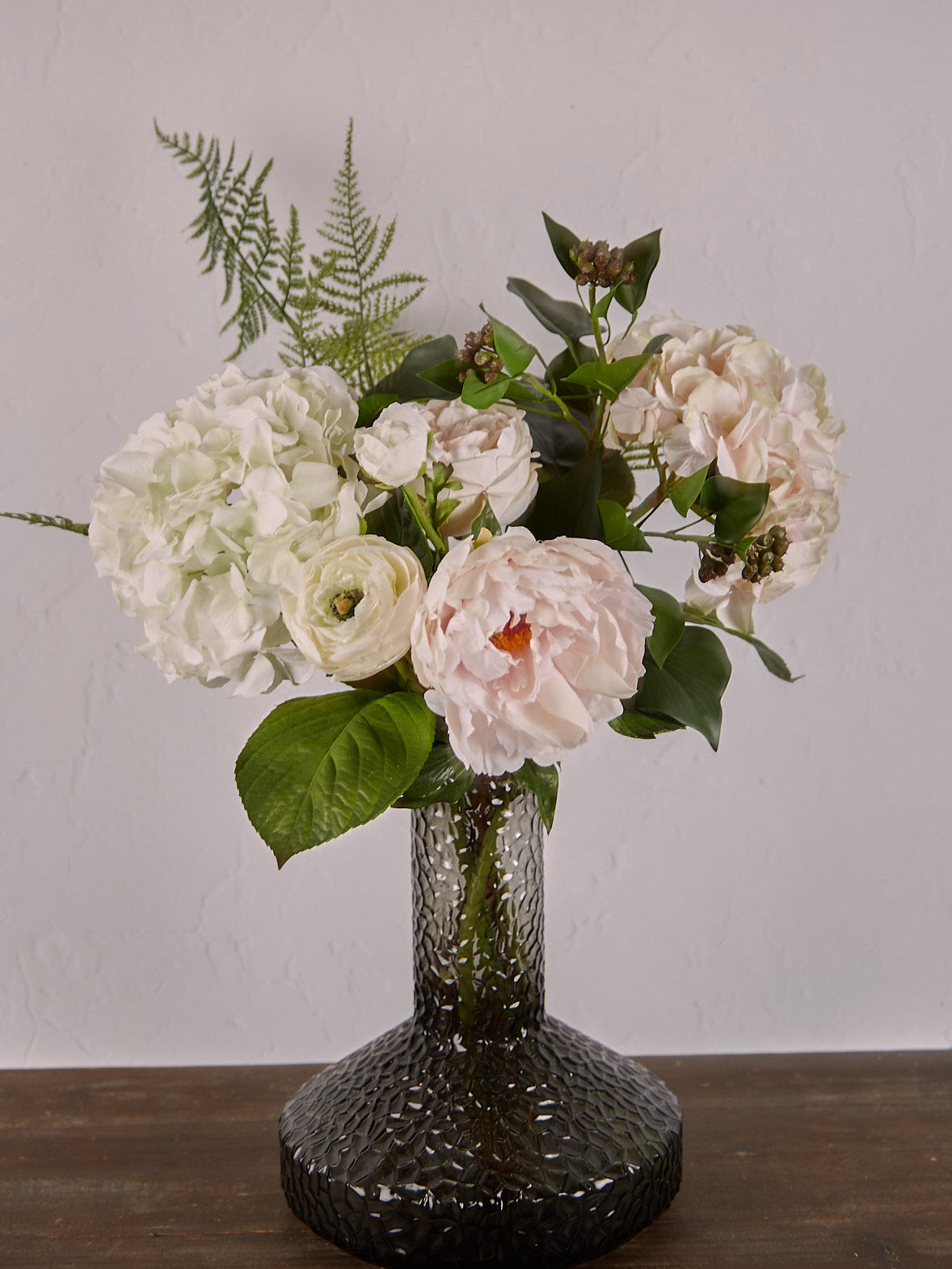 Faux Real Touch Pale Blush Hydrangea