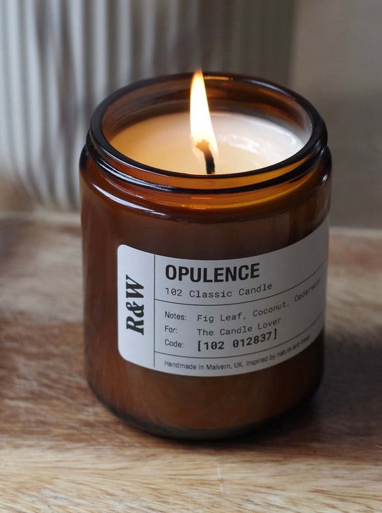 Classic Opulence /Fig Leaf, Coconut, Cedarwood/ Soy Candle 7.6oz