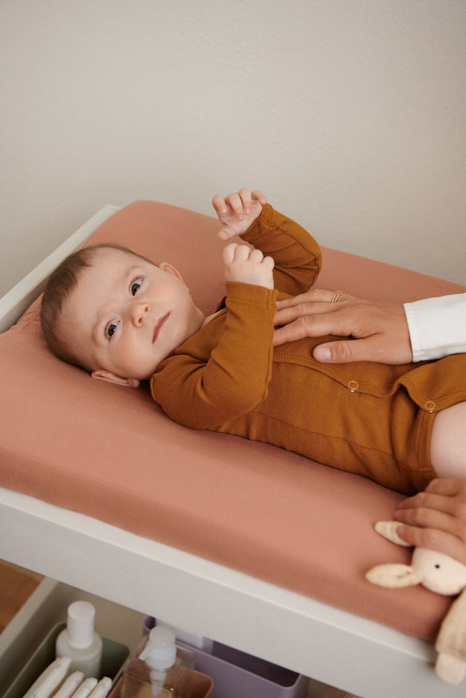 Cliff Muslin Changing Mat Cover - Sandy