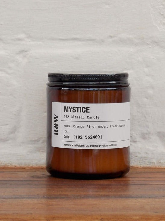 Classic Mystice /Orange Rind, Amber, Frankincense / Soy Candle 7.6oz