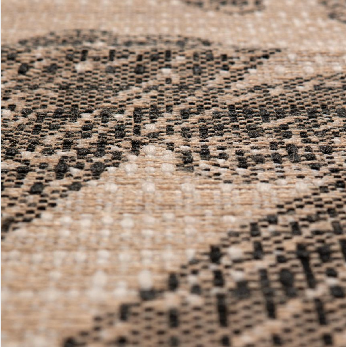 Fiona Natural and Black Palm Rug - 160 x 230