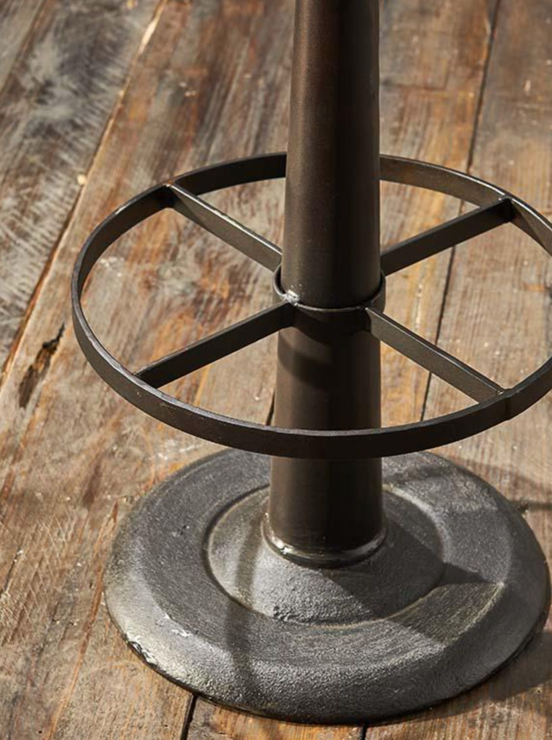 Narwana Round Leather Bar Stool - Chocolate Brown