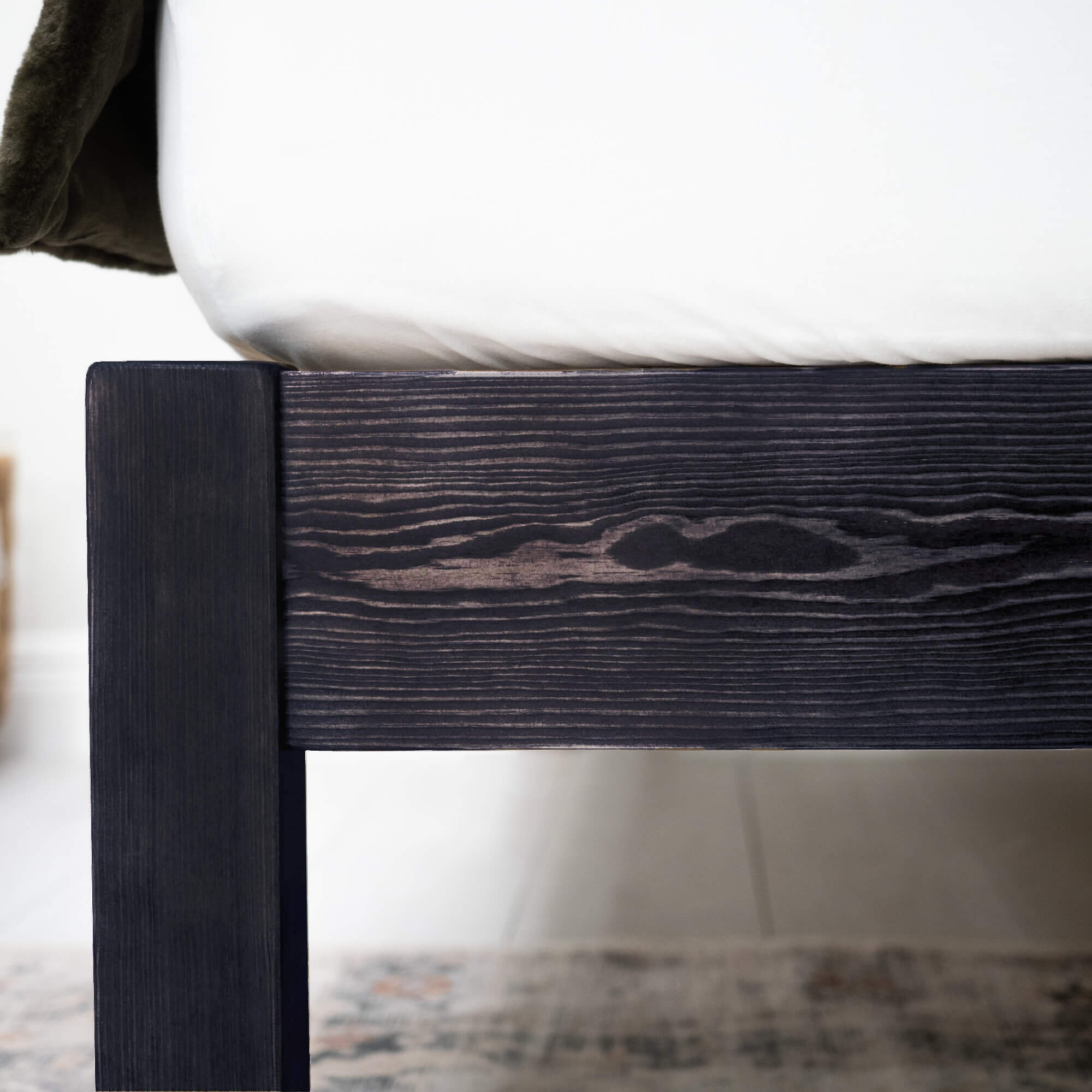 Model 03 – Handmade Wooden Standard Height Bed - Colour & Size Options Available