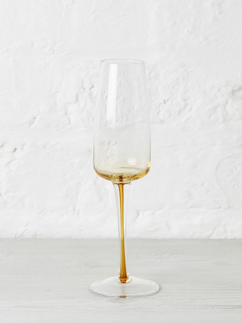 Broste Mouthblown Amber Champagne Flute