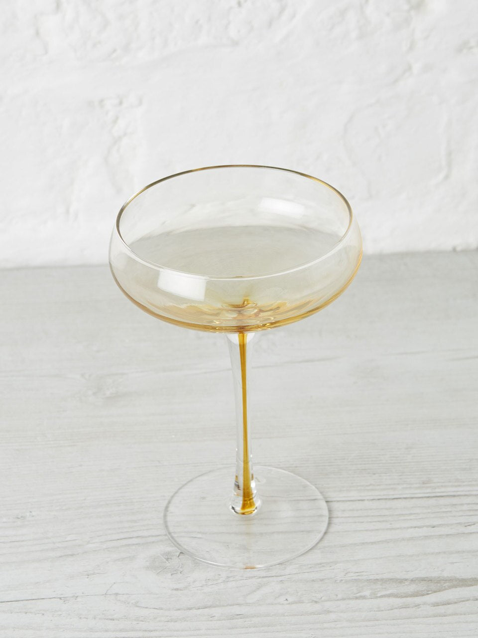 Amber Mouthblown Cocktail Glass