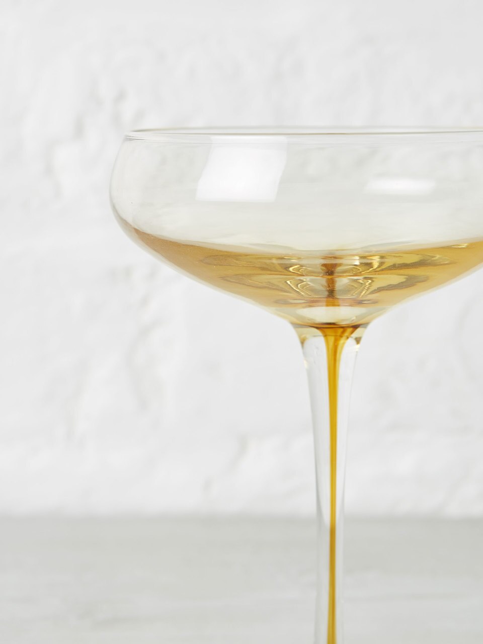 Amber Mouthblown Cocktail Glass