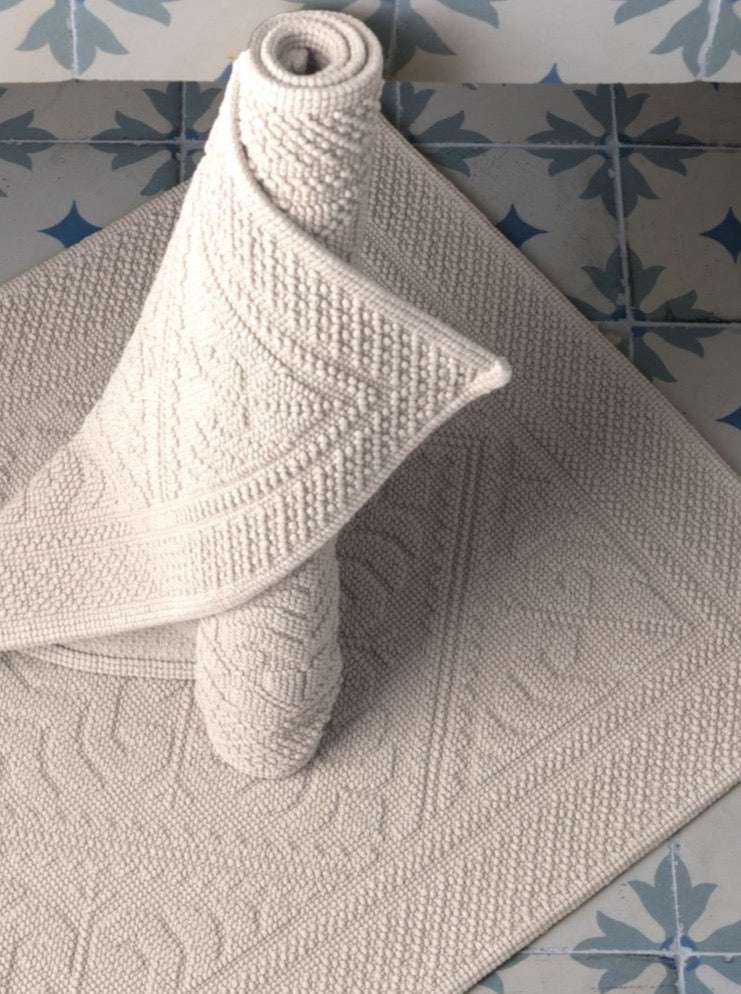 Enzo Bath Mat in White - 2 Sizes Available