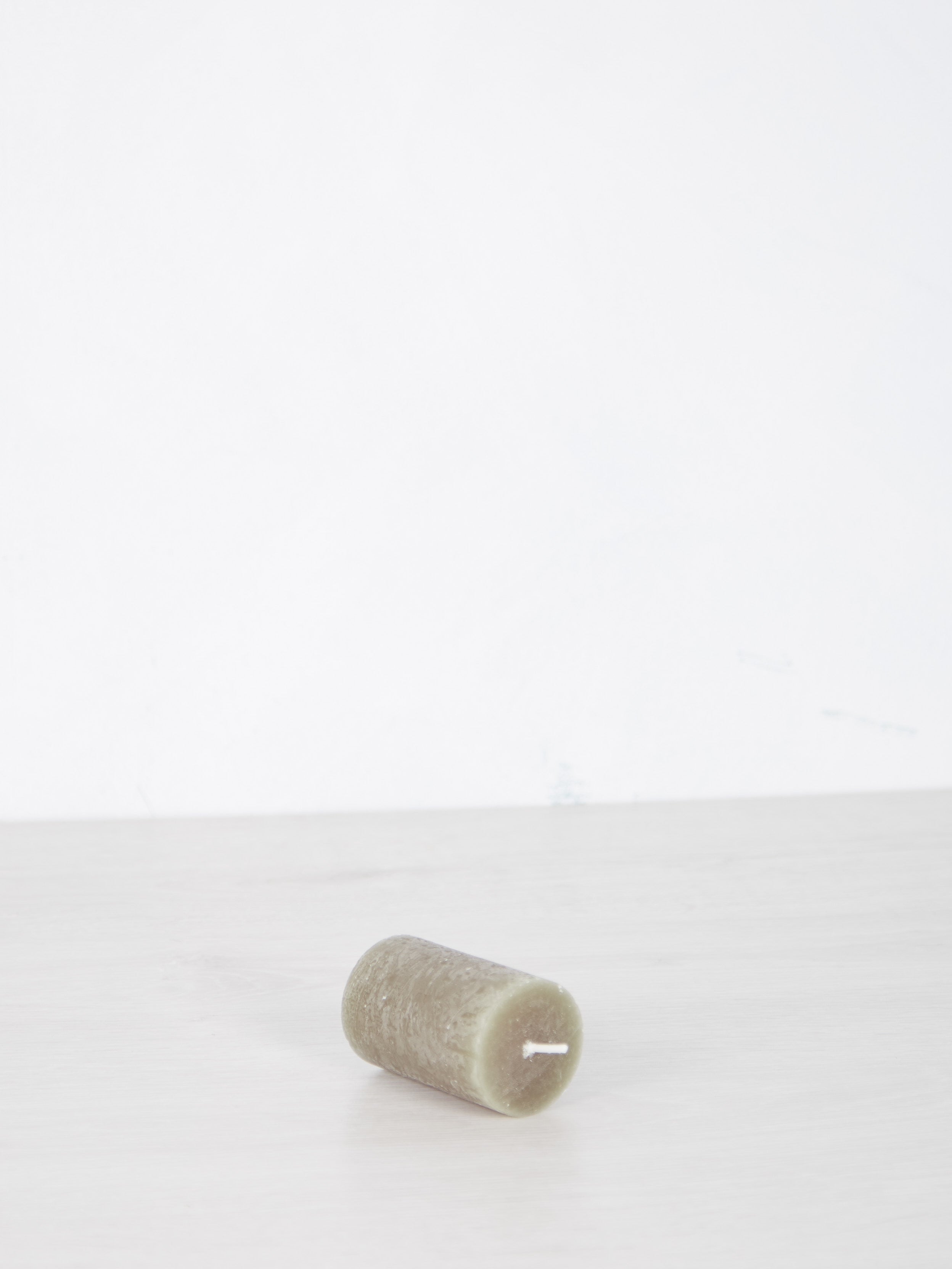 Mini Rustic Pillar Candle Olive