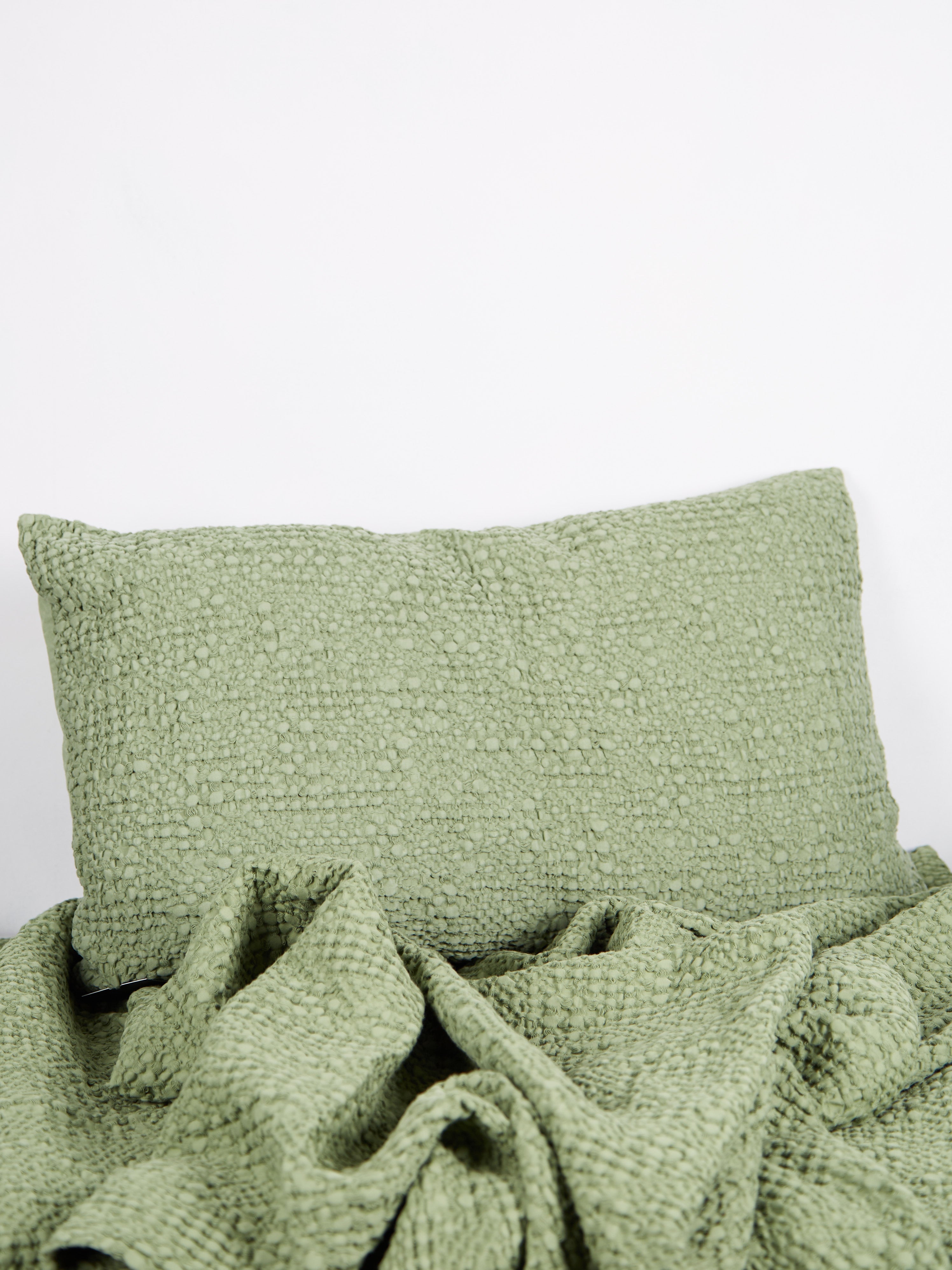 Tana Stonewashed Bed Cushion Almond Green