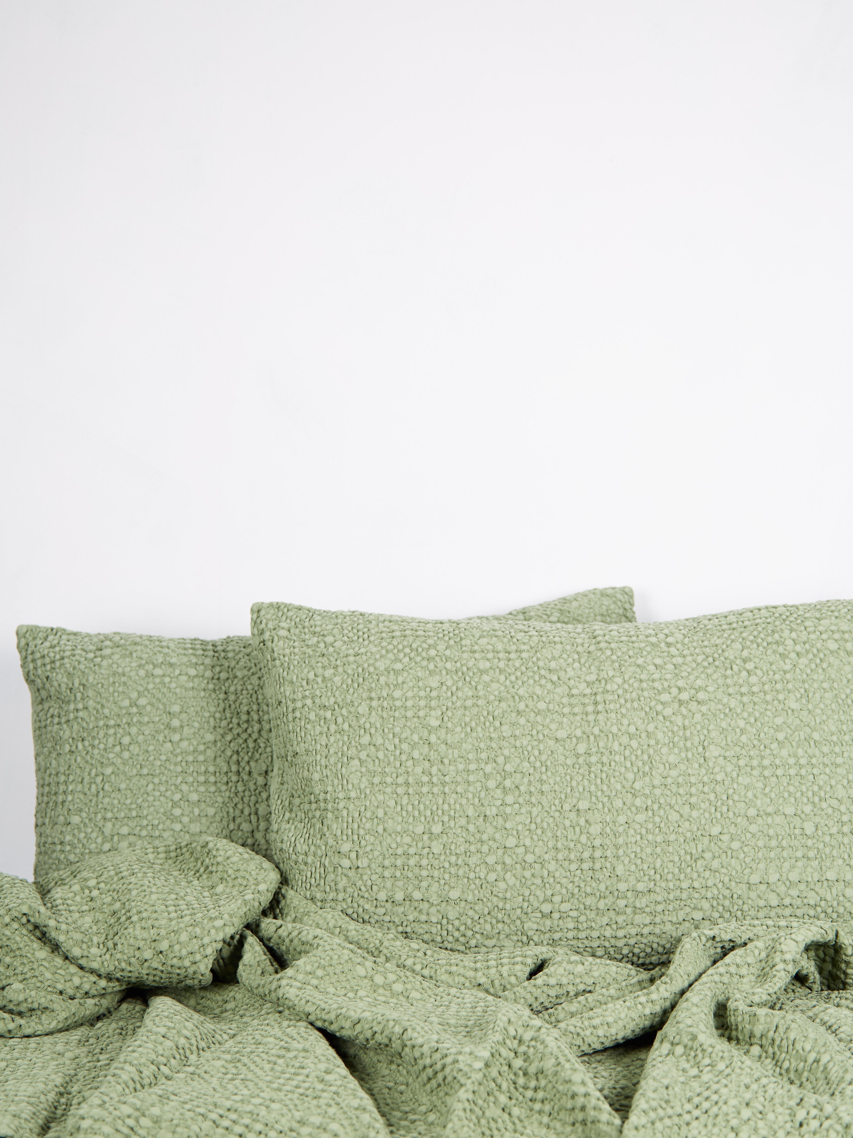 Tana Stonewashed Bed Cushion Almond Green