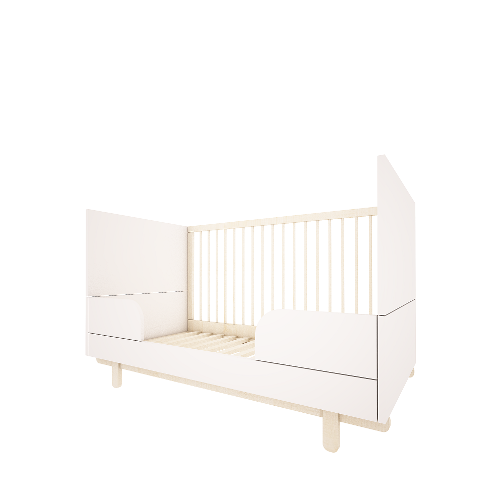 Classic Scandi Cot Bed 70x140cm - White