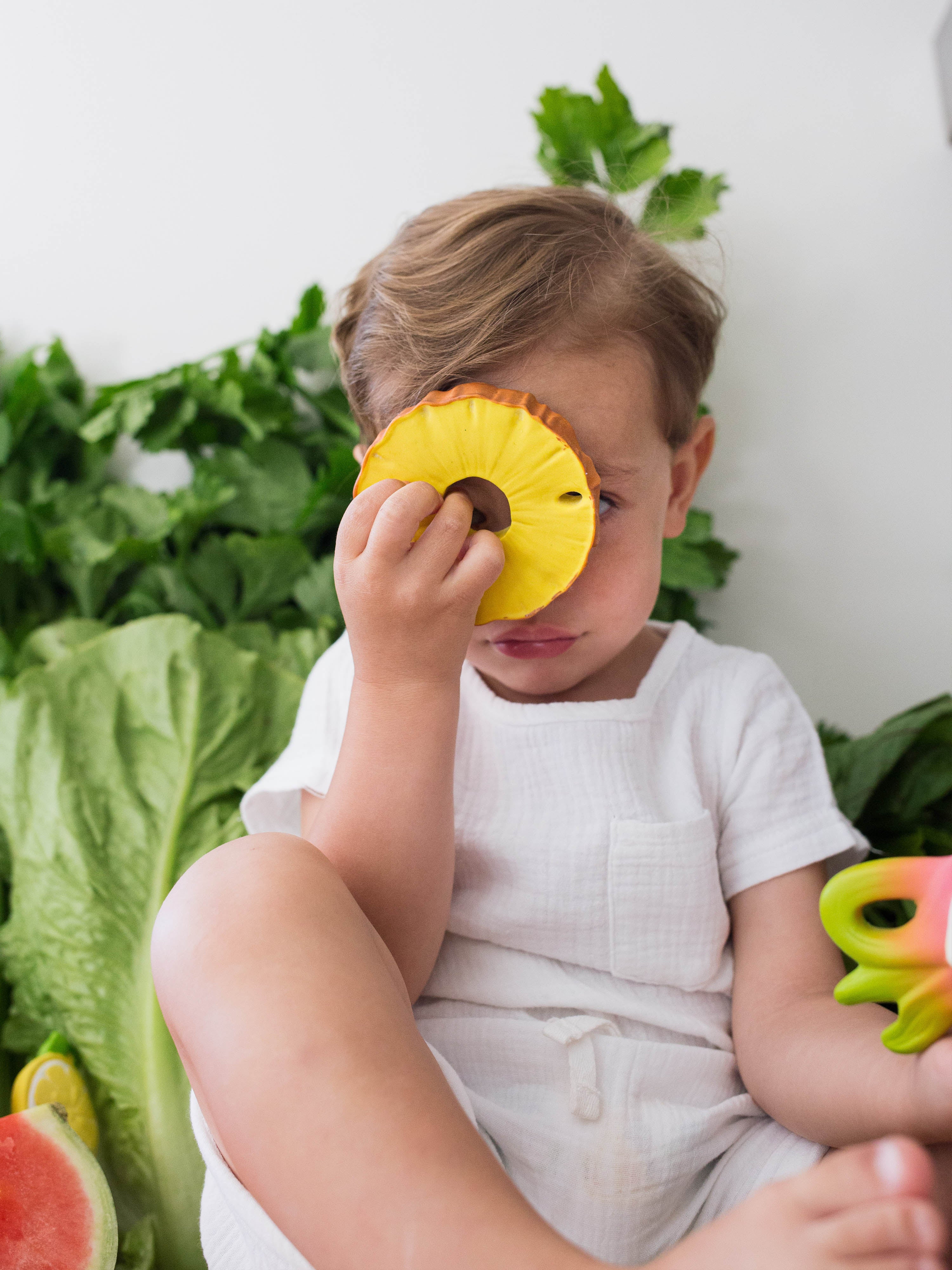 Ananas the Pineapple Natural Rubber Teething Bracelet & Bath Toy
