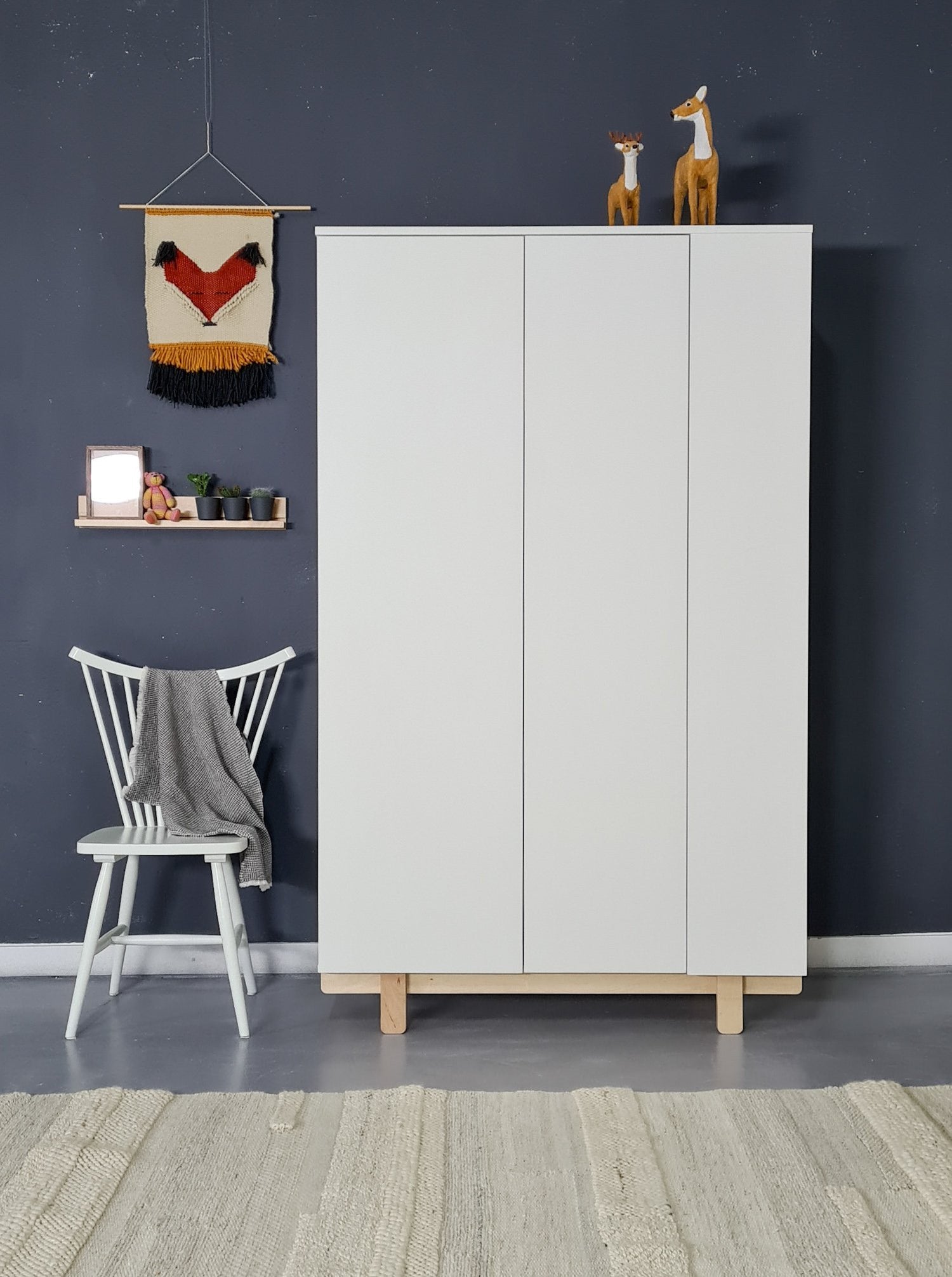 Handmade Classic Scandi Wardrobe - White