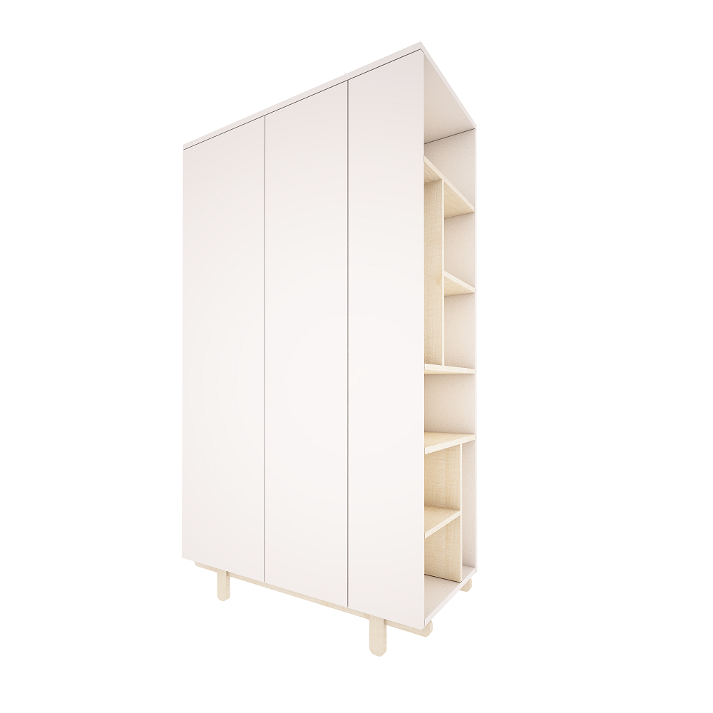 Handmade Classic Scandi Wardrobe - White