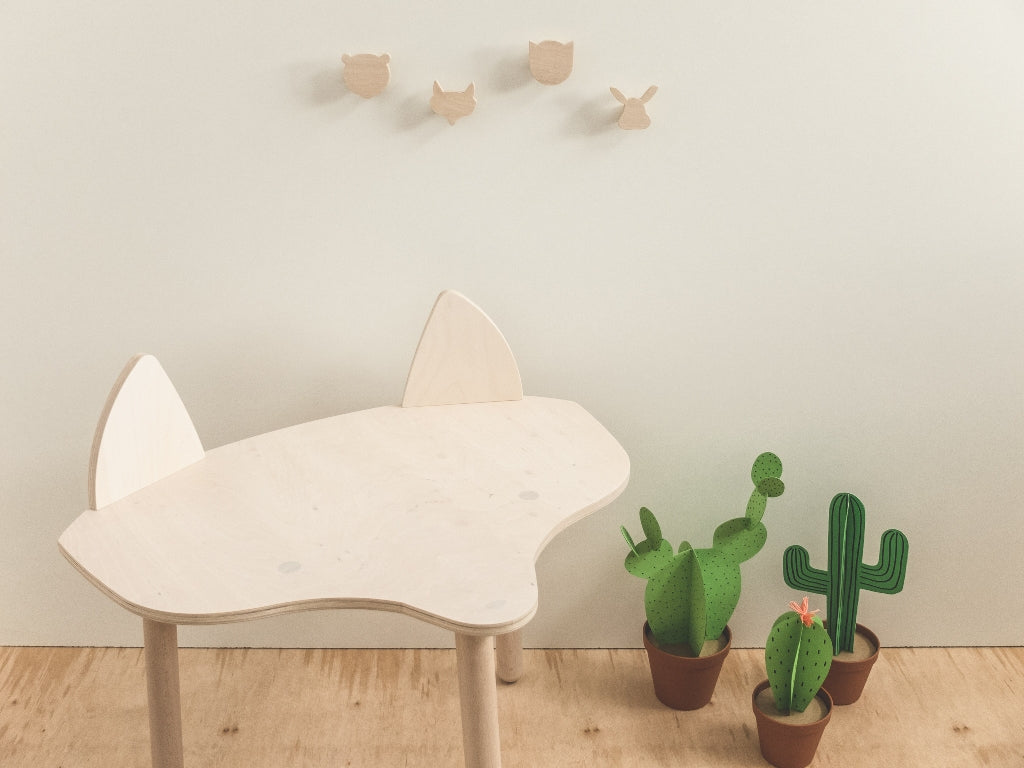 Ears Up Birch Ply Fox Play Table