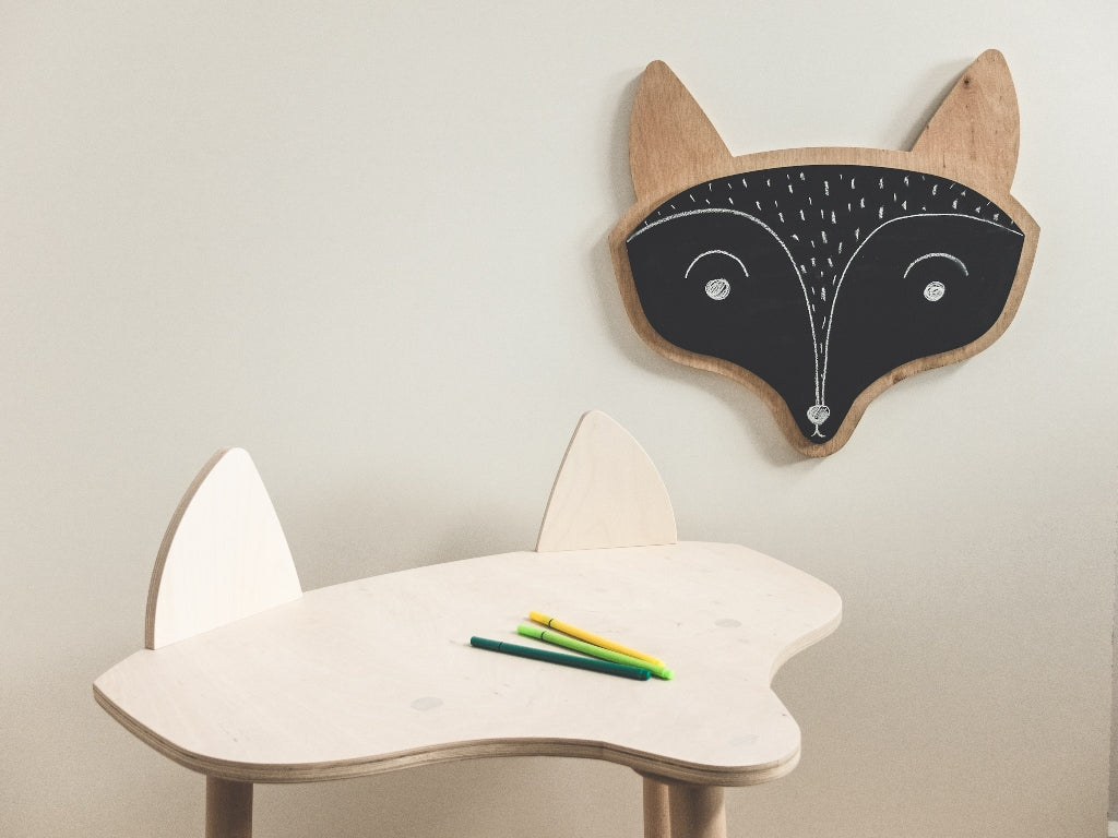 Ears Up Birch Ply Fox Play Table