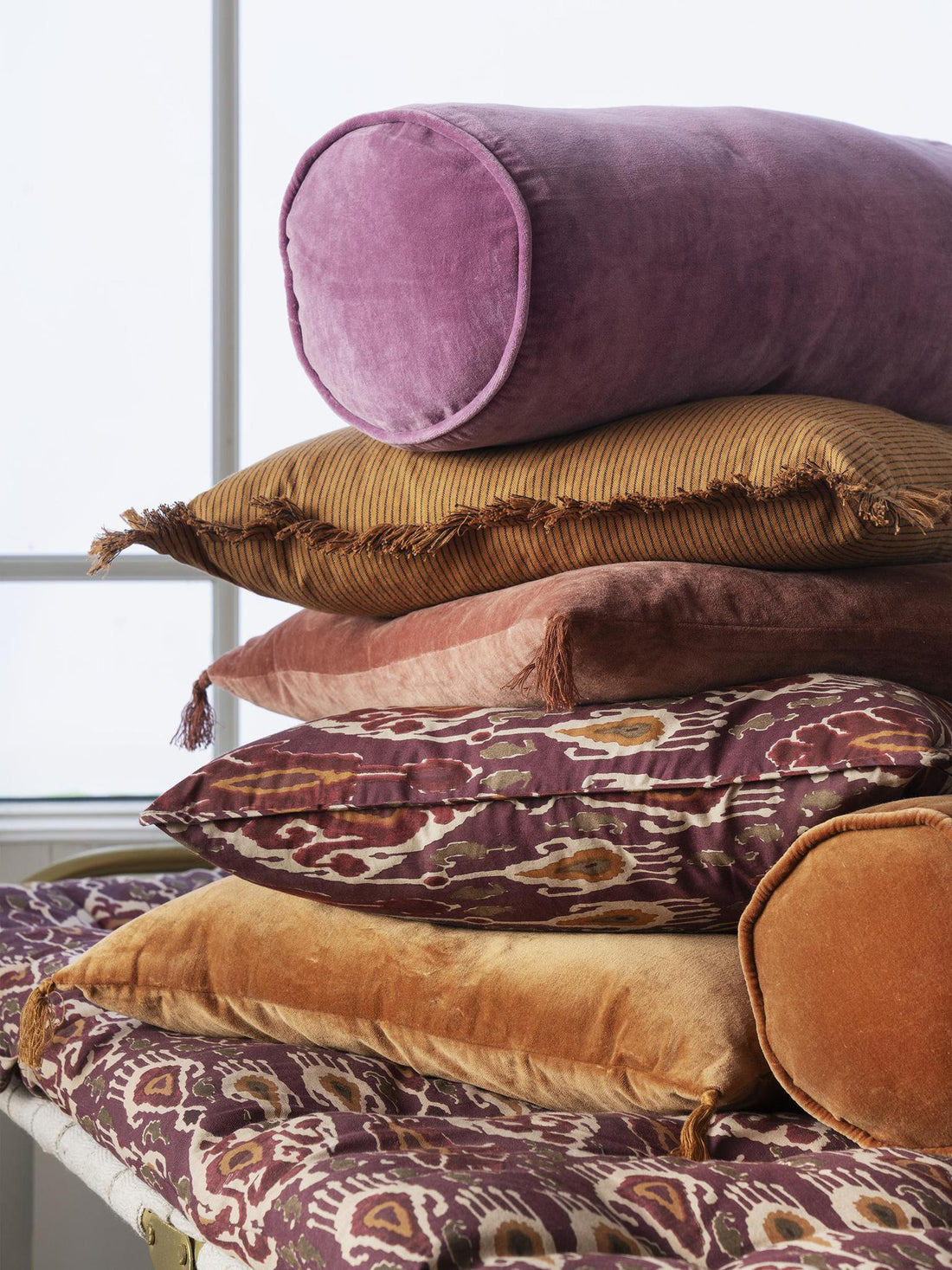 Fig Printed Cushion - Honey, Syrah