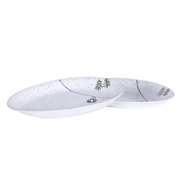 Ceramic Ski Lift Platter Plate