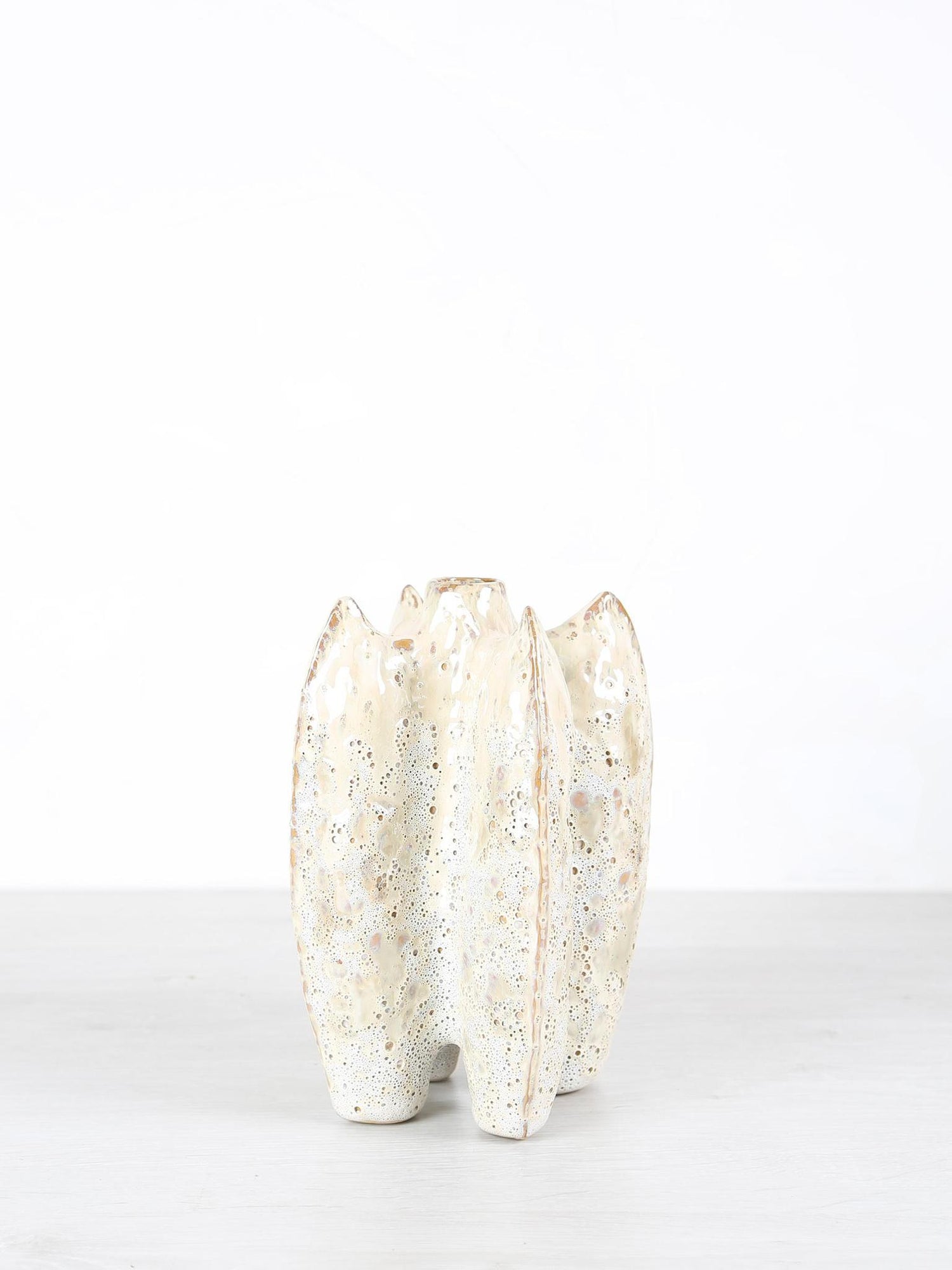 Shareece Cream Ceramic Shaped Vase - 3 Sizes Available