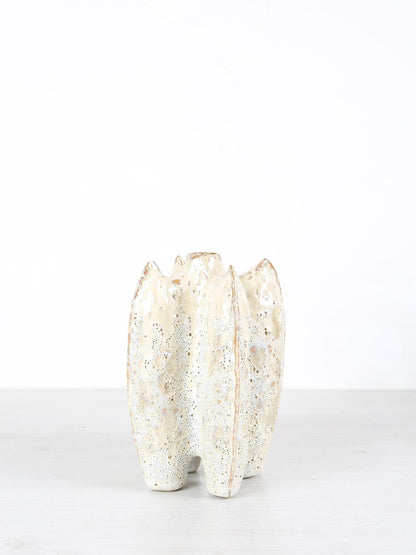 Shareece Cream Ceramic Shaped Vase - 3 Sizes Available