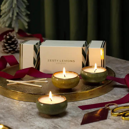 Under the Tree: Olive Tea Light Cracker (Box of 3) Cypress &amp; Fig