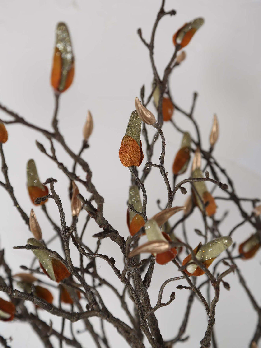 Faux Golden Magnolia Stem