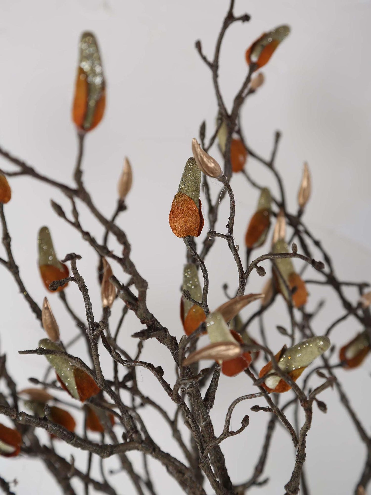 Faux Golden Magnolia Stem