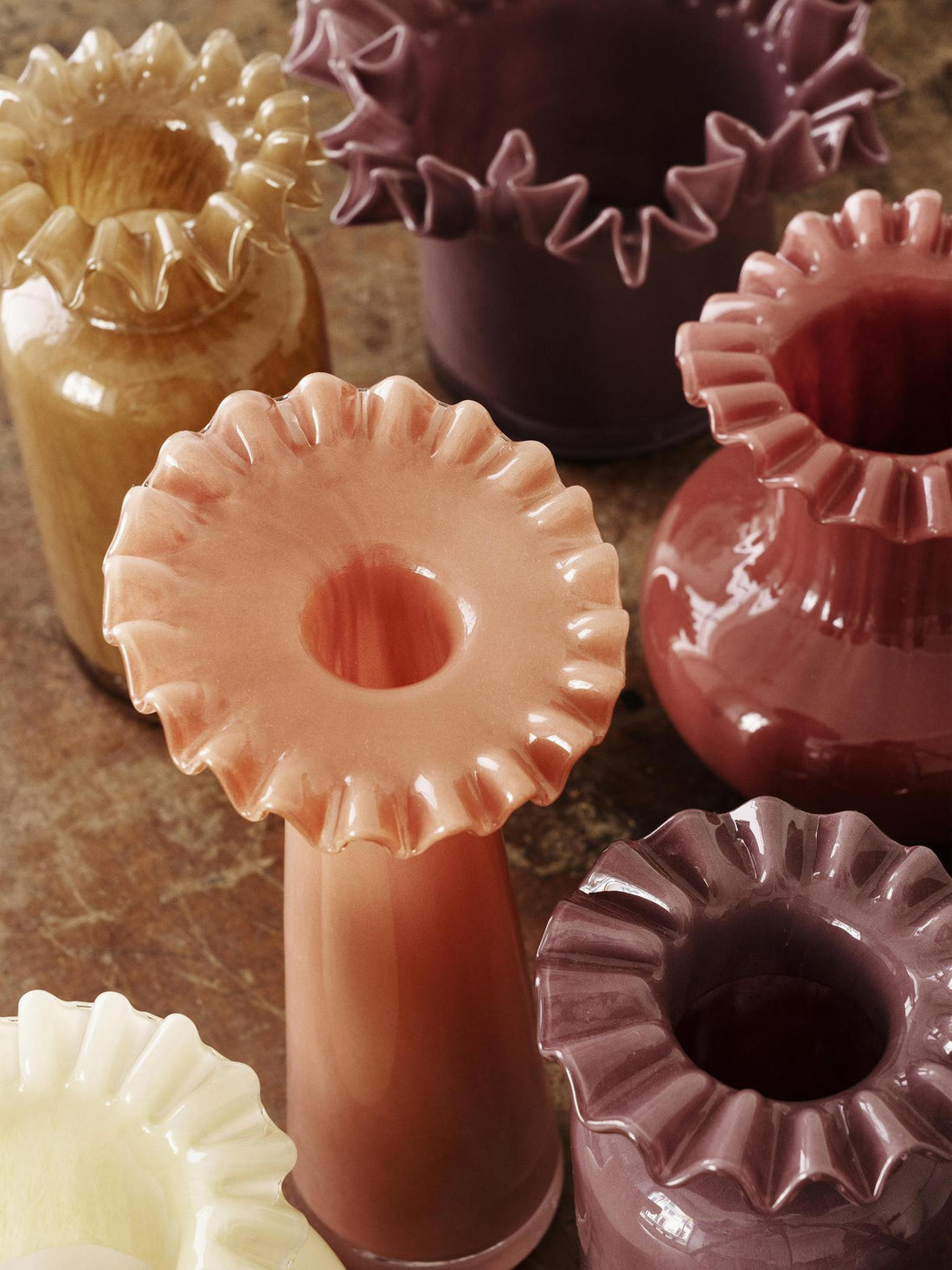 Scalloped Glass Vase