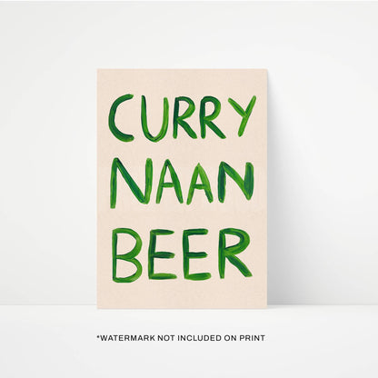 Curry Naan Beer Print - 2 Sizes Available