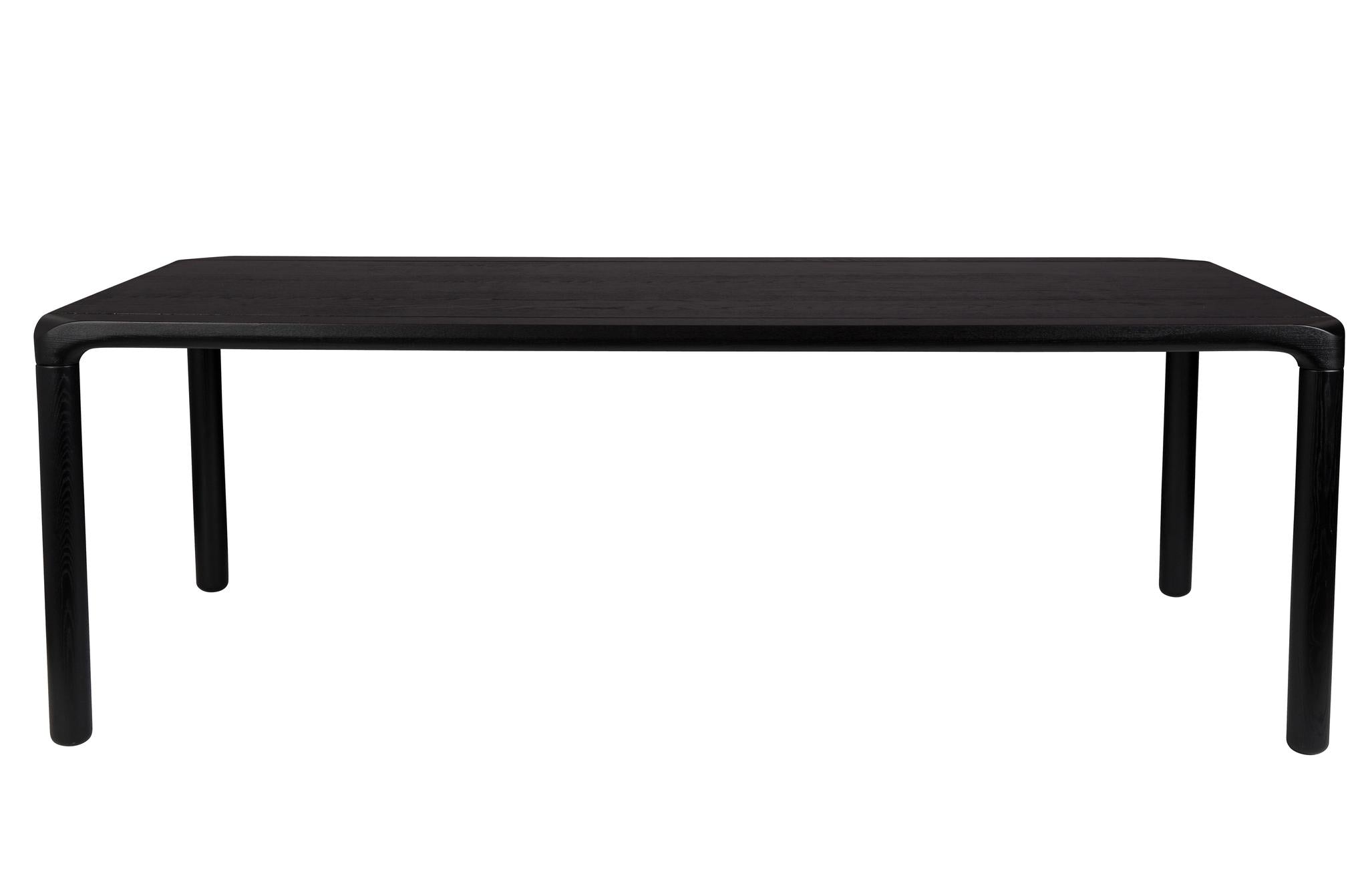 Storm Ash Wooden Dining Table - Black - 3 Sizes Available
