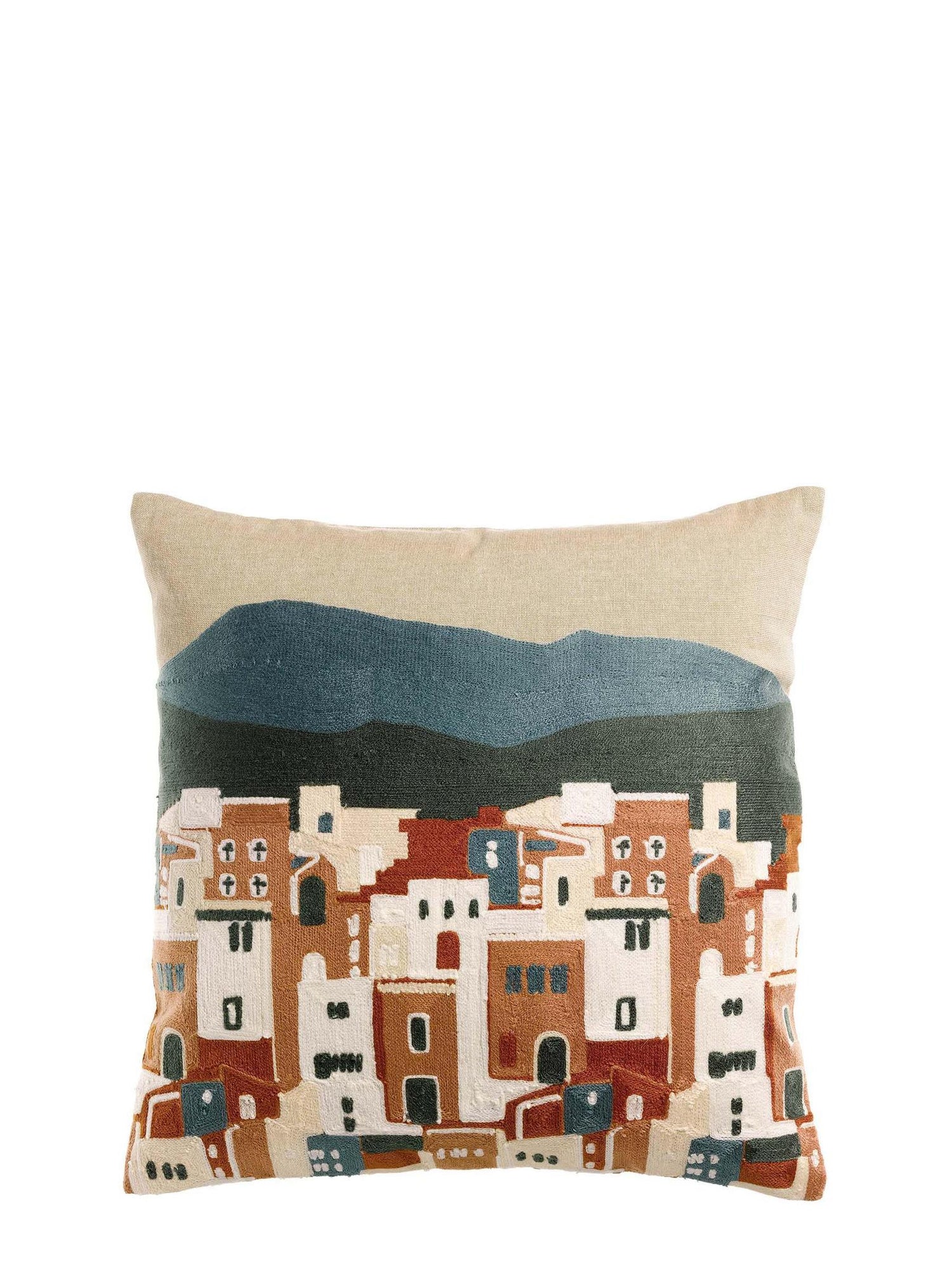 Landscape Embroidered Ellie Cushion - Cuirve - 2 Sizes Available