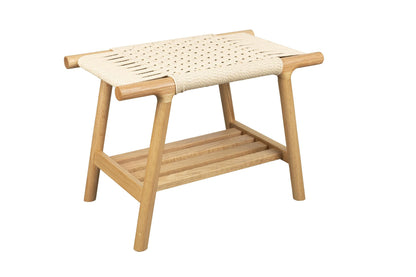 Kintaro Solid Oak, Woven Bench - 2 Colours &amp; 2 Sizes Avilable