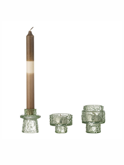 Delphia Candle Holder - Green - Set Of 3