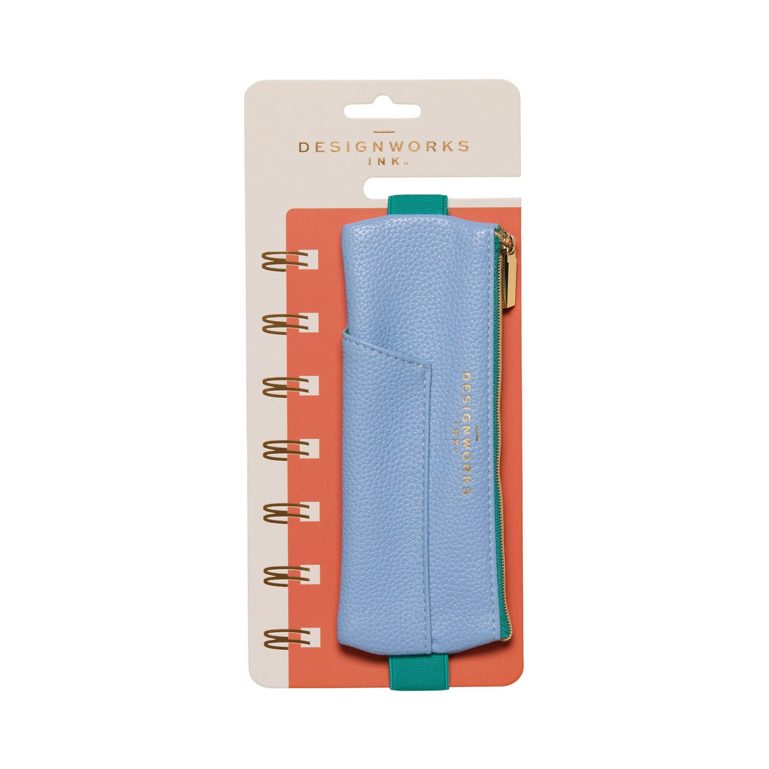 Designworks Ink Pen Pouch - Light Blue + Green