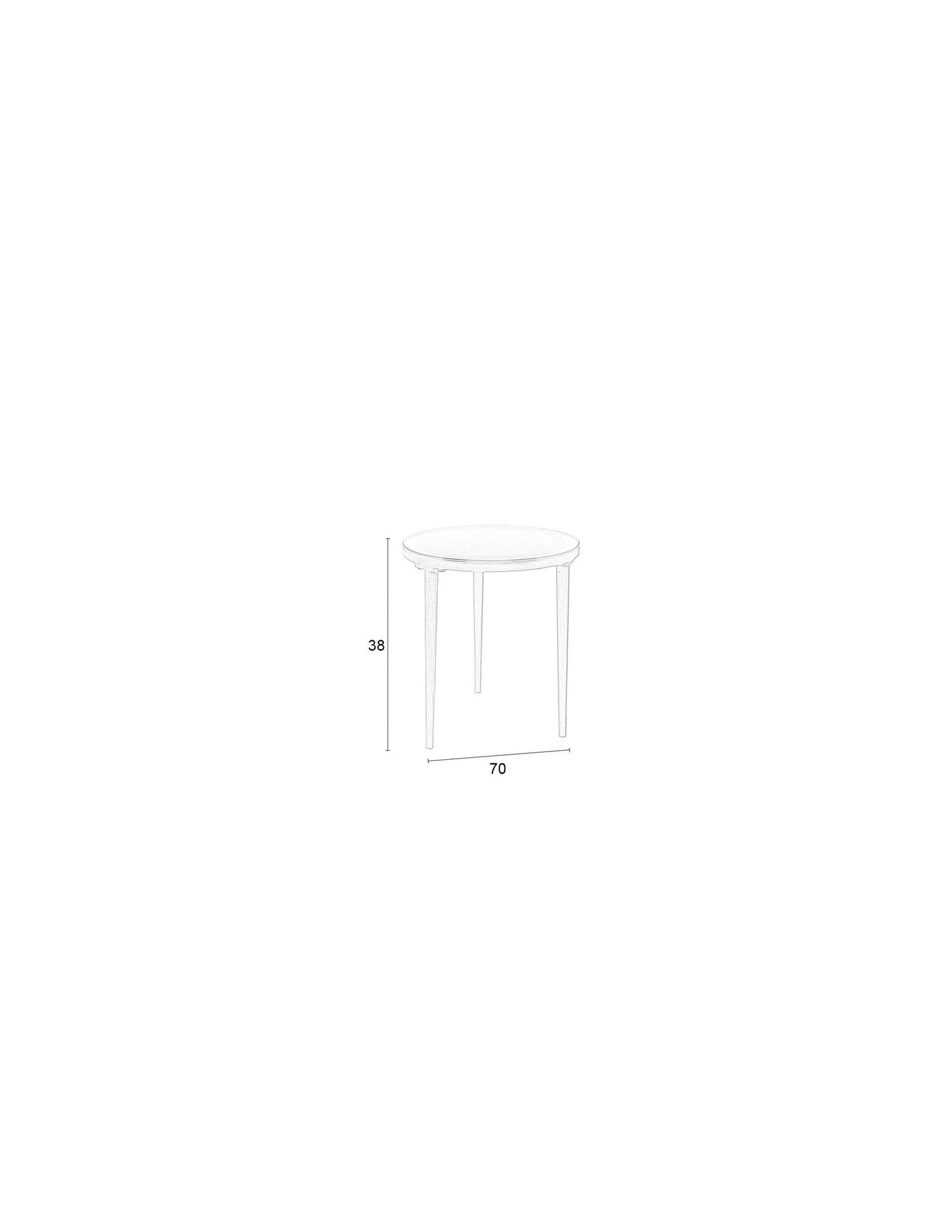 Haru Cane, Oak Wood &amp; Glass Side Table