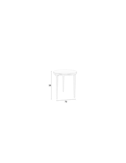 Haru Cane, Oak Wood &amp; Glass Side Table