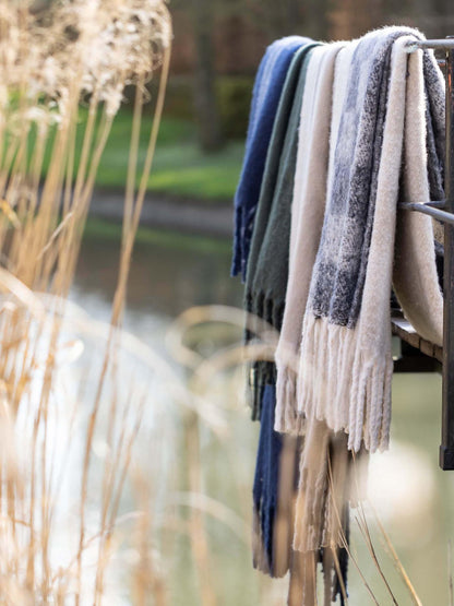 Isabel Recycled Striped Fringed Throw - Nauge