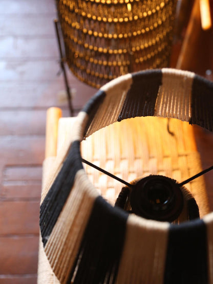 Stripe It Up Table Lamp - Natural, Black