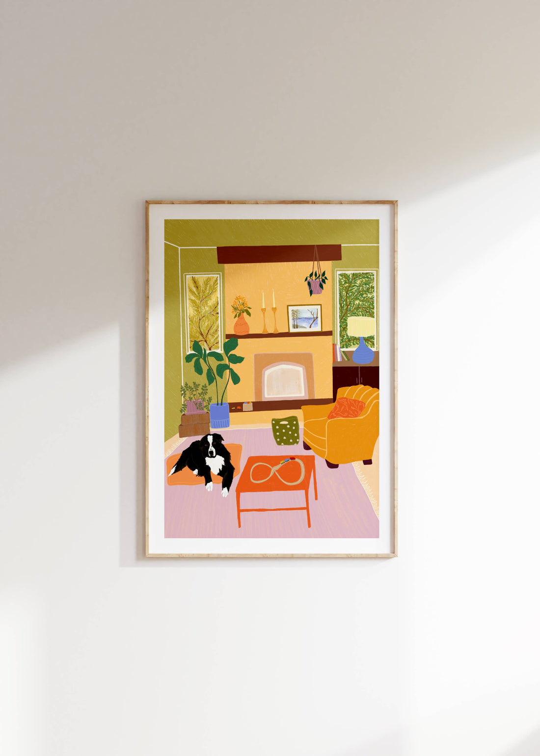 Woodland Home Art Print | Dog Lovers Wall Art