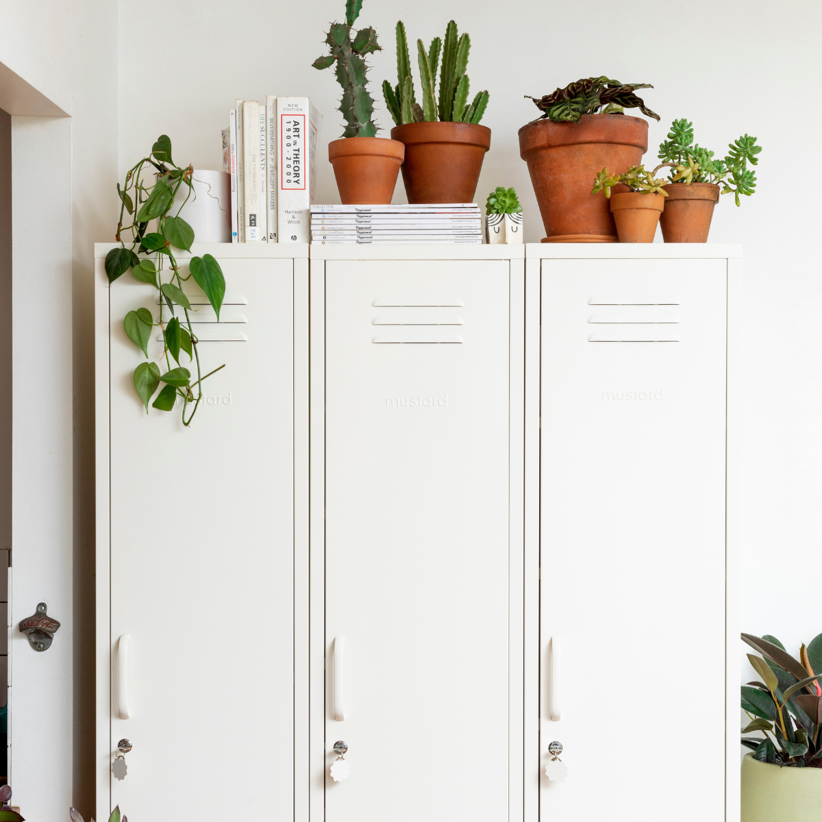 The Skinny Mustard Made Locker in White