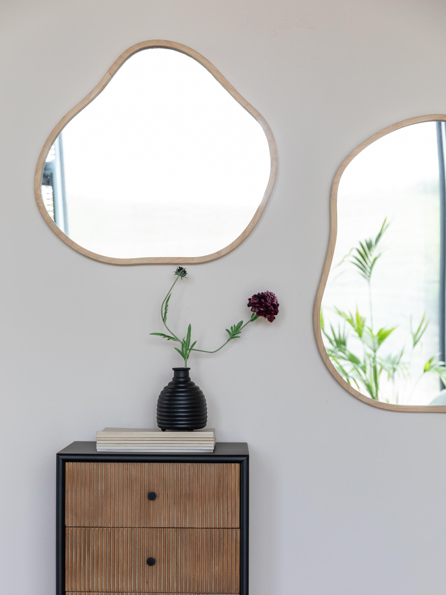 Zem Abstract Wooden Mirror