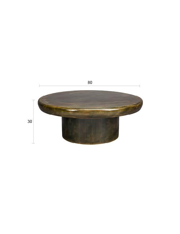 Marcie Green Mango Wood Coffee Table 80cm