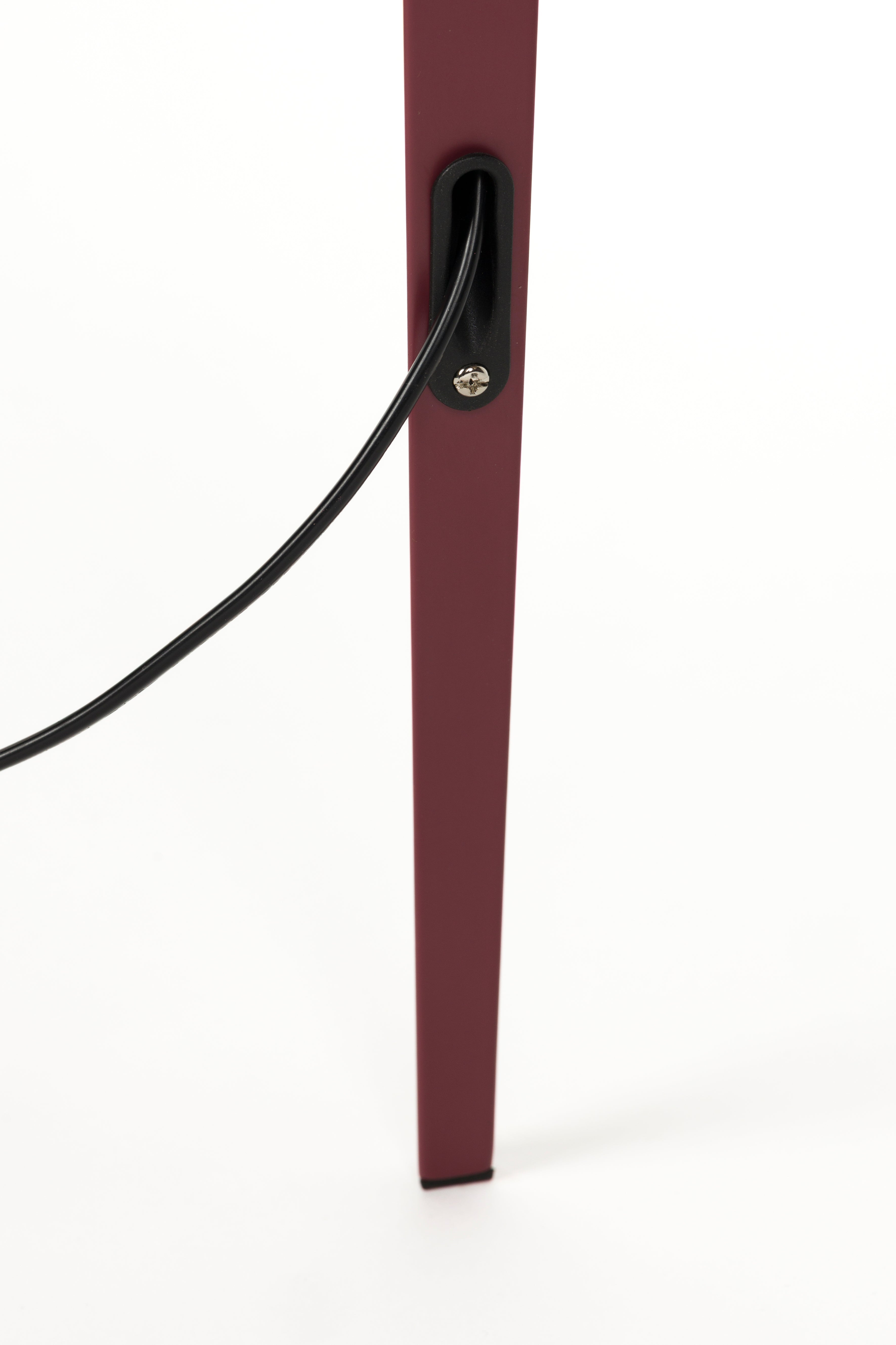 Tripod Floor Lamp Burgundy Red