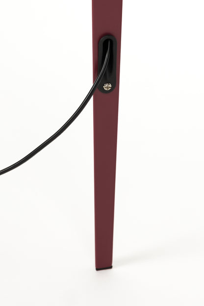 Tripod Floor Lamp Burgundy Red