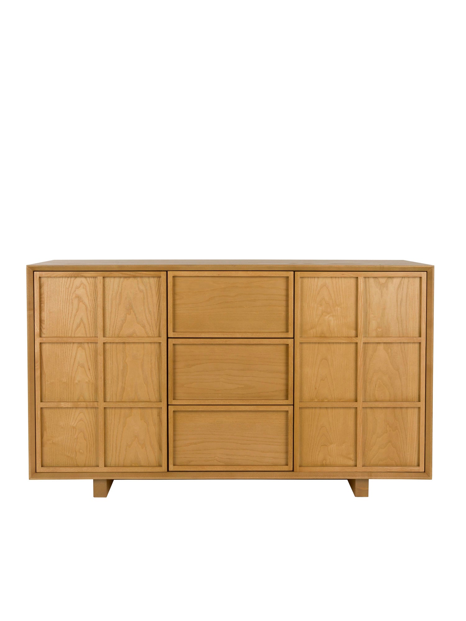 Raster Ash Wood Sideboard - High